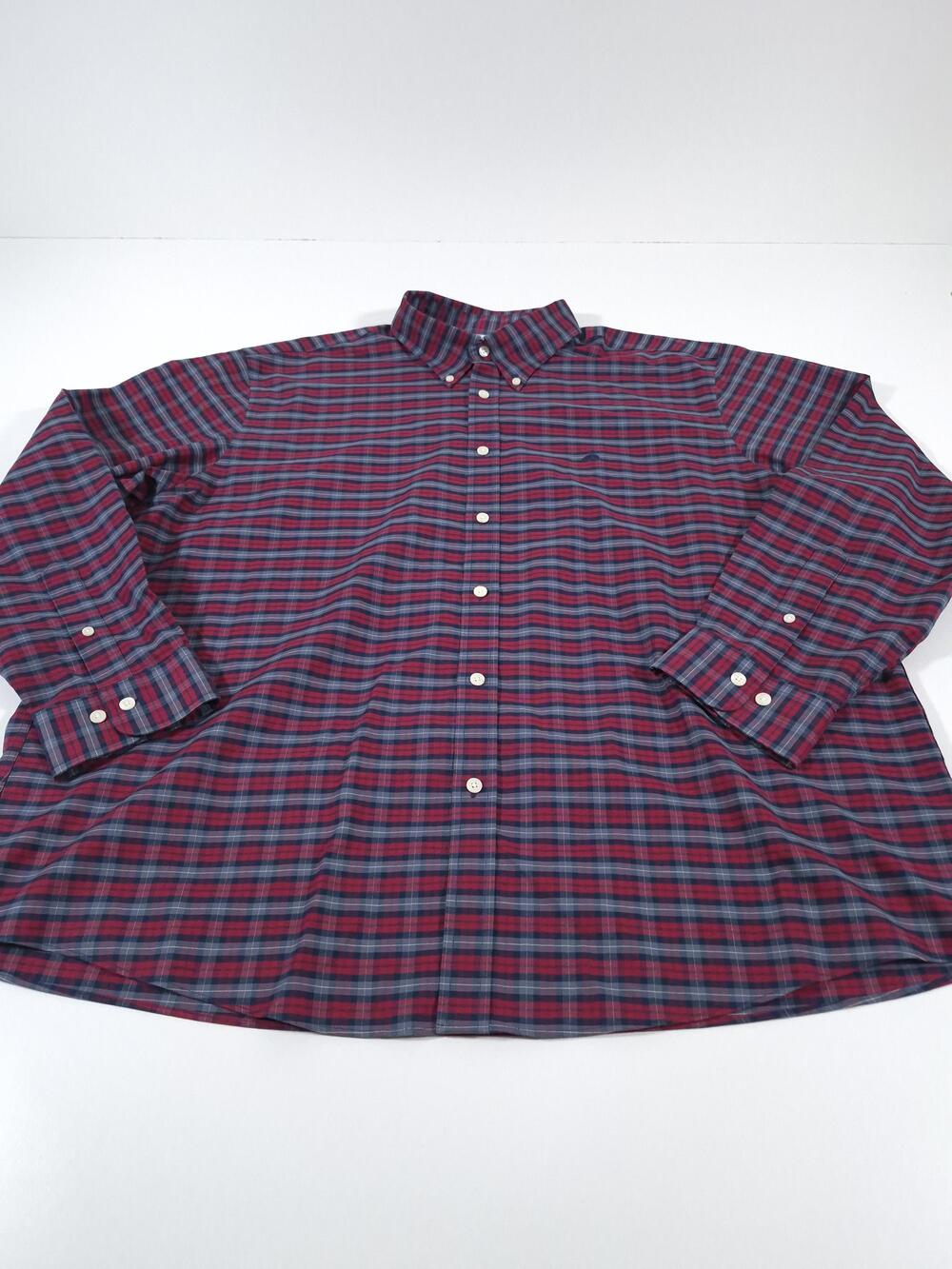 Brooks Brothers Shirt Mens 2XL Red Plaid Non Iron Stretch Button Down L/S Casual